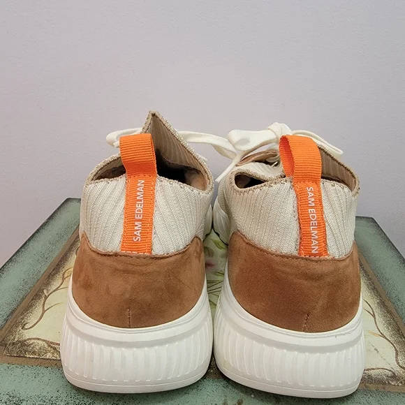 Sam Edelman Stokton Slip On Sherpa Lined Cream/Brown/Gray Size 7 Made In Italy - Picture 5 of 9